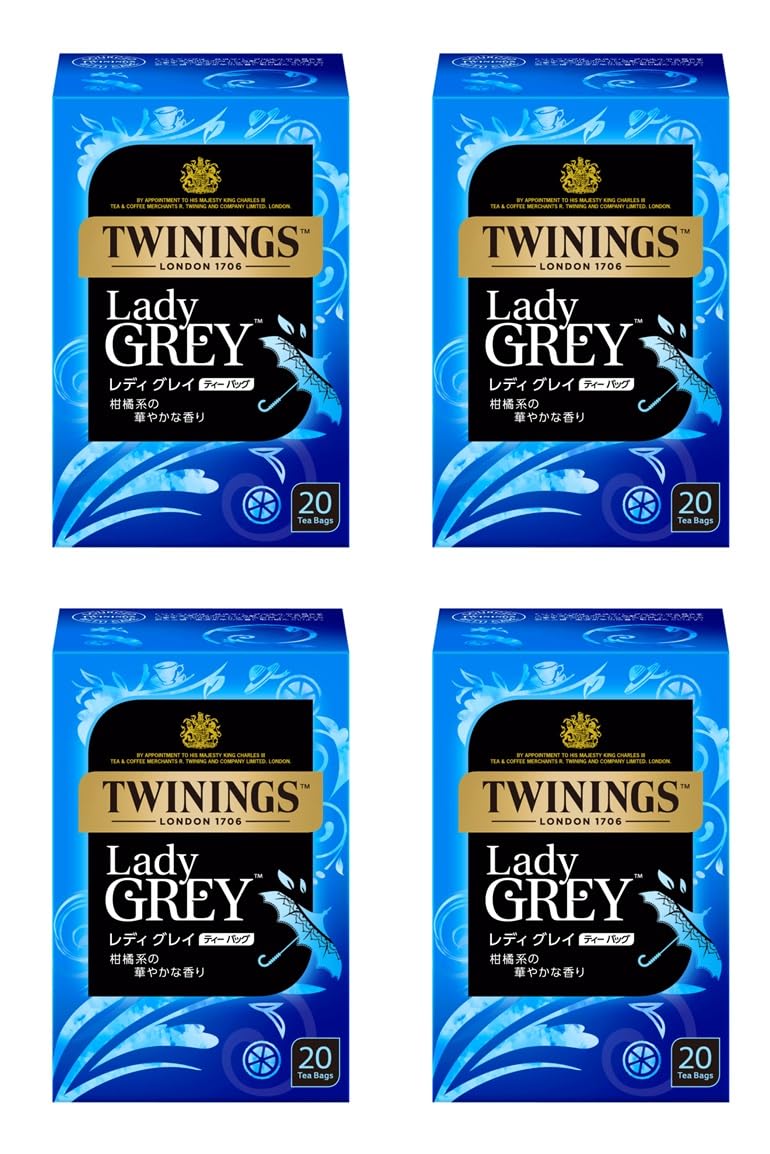 Amazon.co.jp: トワイニング ティーバッグレディグレイ 20P×4個 : 食品